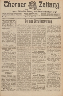Thorner Zeitung : Ostdeutsche Zeitung und General-Anzeiger. 1919, Nr. 48 (26 Februar)