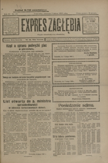 Expres Zagłębia : organ demokratyczny niezależny. R.4, nr 37 (7 lutego 1929)