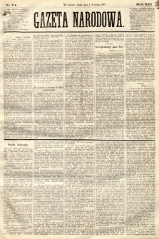 Gazeta Narodowa. 1874, nr 74