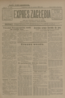 Expres Zagłębia : jedyny organ demokratyczny niezależny woj. kieleckiego. R.4, nr 243 (18 września 1929)