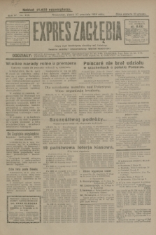 Expres Zagłębia : jedyny organ demokratyczny niezależny woj. kieleckiego. R.4, nr 252 (27 września 1929)