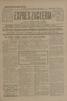 Expres Zagłębia : jedyny organ demokratyczny niezależny woj. kieleckiego. R.4, nr 317 (3 grudnia 1929)