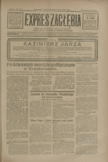 Expres Zagłębia : jedyny organ demokratyczny niezależny woj. kieleckiego. R.5, nr 270 (18 października 1930)