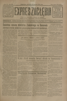 Expres Zagłębia : jedyny organ demokratyczny niezależny woj. kieleckiego. R.6, nr 22 (22 stycznia 1931)