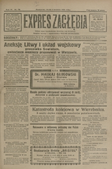 Expres Zagłębia : jedyny organ demokratyczny niezależny woj. kieleckiego. R.6, nr 90 (1 kwietnia 1931)