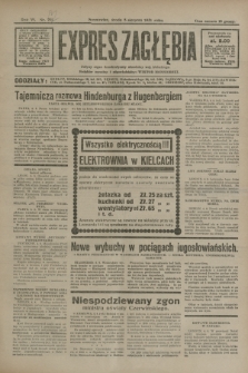 Expres Zagłębia : jedyny organ demokratyczny niezależny woj. kieleckiego. R.6, nr 211 (5 sierpnia 1931)