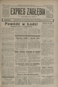 Expres Zagłębia : jedyny organ demokratyczny niezależny woj. kieleckiego. R.10, nr 49 (19 lutego 1935)