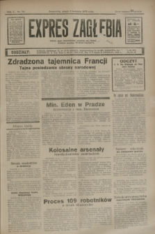 Expres Zagłębia : jedyny organ demokratyczny niezależny woj. kieleckiego. R.10, nr 94 (5 kwietnia 1935)