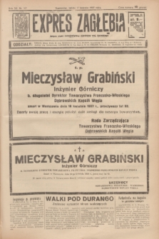 Expres Zagłębia : jedyny organ demokratyczny niezależny woj. kieleckiego. R.12, nr 107 (17 kwietnia 1937)