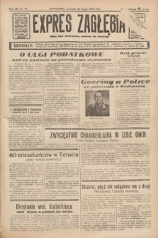 Expres Zagłębia : jedyny organ demokratyczny niezależny woj. kieleckiego. R.13, nr 54 (24 lutego 1938)