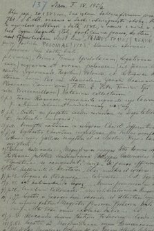 Fragment sprawozdania dra Józefa Korzeniowskiego z poszukiwań w bibliotekach w Petersburgu w 1891-1892 r.