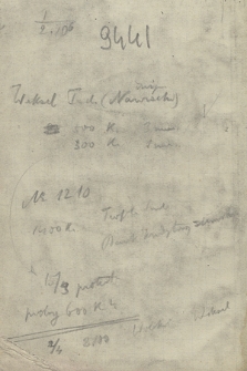Różne notatki, zapiski bibliograficzne, adresy, wydatki domowe z lat 1911-1914