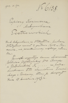 Papiery Kazimierza Piotrowskiego i jego syna Maksymiliana z lat 1796-1851