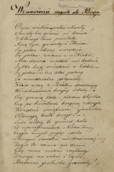 Zbiór wierszy z pierwszej połowy XIX w., głównie odpisy utworów Adama Mickiewicza