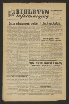 Biuletyn Informacyjny : wydanie codzienne. R.6, nr 66 (29 sierpnia 1944) = nr 274 + dod.