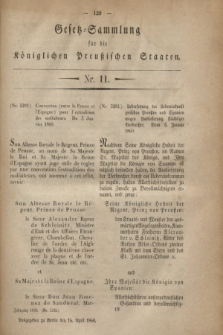 Gesetz-Sammlung für die Königlichen Preußischen Staaten. 1860, Nr. 11 (16 April)