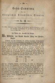 Gesetz-Sammlung für die Königlichen Preußischen Staaten. 1860, Nr. 12 (21 April)