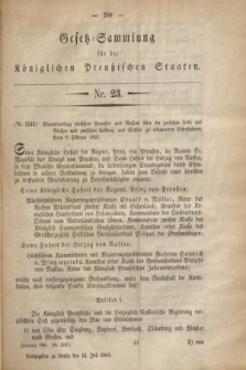 Gesetz-Sammlung für die Königlichen Preußischen Staaten. 1860, Nr. 23 (14 Juli)