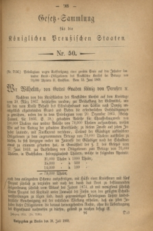 Gesetz-Sammlung für die Königlichen Preußischen Staaten. 1868, Nr. 50 (28 Juli)