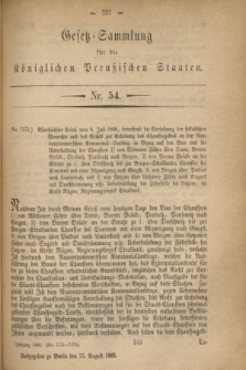 Gesetz-Sammlung für die Königlichen Preußischen Staaten. 1868, Nr. 54 (15 August)