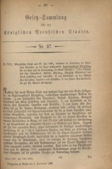 Gesetz-Sammlung für die Königlichen Preußischen Staaten. 1868, Nr. 57 (9 September)