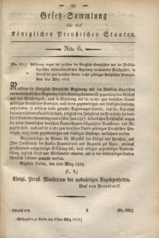 Gesetz-Sammlung für die Königlichen Preußischen Staaten. 1819, No. 6 (27 März)