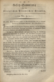 Gesetz-Sammlung für die Königlichen Preußischen Staaten. 1819, No. 9 (1 Mai) + wkładka