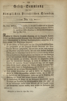 Gesetz-Sammlung für die Königlichen Preußischen Staaten. 1819, No. 12 (29 Mai)