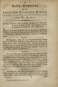 Gesetz-Sammlung für die Königlichen Preußischen Staaten. 1819, No. 13 (30 Juni)