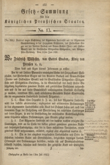 Gesetz-Sammlung für die Königlichen Preußischen Staaten. 1825, No. 13 (13 Juli)