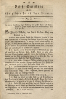 Gesetz-Sammlung für die Königlichen Preußischen Staaten. 1828, No. 5 (12 April)