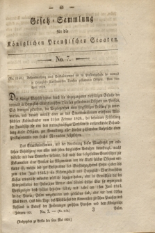 Gesetz-Sammlung für die Königlichen Preußischen Staaten. 1828, No. 7 (6 Mai)