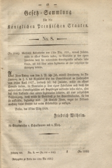 Gesetz-Sammlung für die Königlichen Preußischen Staaten. 1828, No. 8 (13 Mai)
