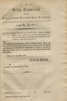 Gesetz-Sammlung für die Königlichen Preußischen Staaten. 1828, No. 12 (24 Juni)