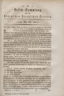 Gesetz-Sammlung für die Königlichen Preußischen Staaten. 1828, No. 13 (10 Juli)