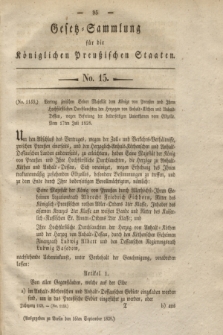 Gesetz-Sammlung für die Königlichen Preußischen Staaten. 1828, No. 15 (16 September)