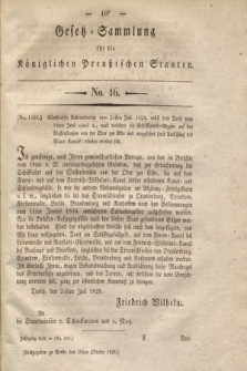 Gesetz-Sammlung für die Königlichen Preußischen Staaten. 1828, No. 16 (29 October)