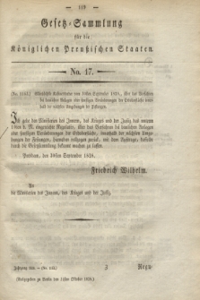 Gesetz-Sammlung für die Königlichen Preußischen Staaten. 1828, No. 17 (31 October)