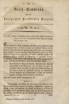Gesetz-Sammlung für die Königlichen Preußischen Staaten. 1828, No. 19 (24 November)