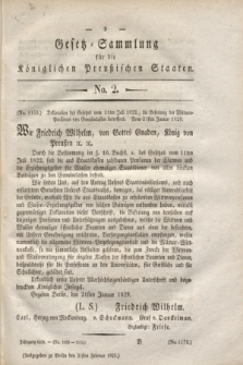 Gesetz-Sammlung für die Königlichen Preußischen Staaten. 1829. No. 2 (21 Februar)
