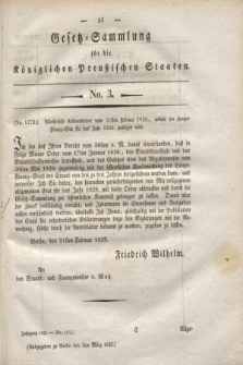 Gesetz-Sammlung für die Königlichen Preußischen Staaten. 1829. No. 3 (3 März)