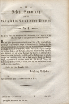 Gesetz-Sammlung für die Königlichen Preußischen Staaten. 1829. No. 5 (9 Mai)