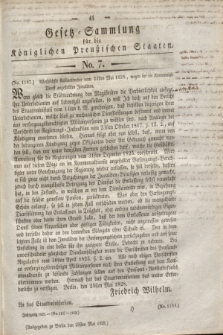 Gesetz-Sammlung für die Königlichen Preußischen Staaten. 1829. No. 7 (29 Mai) + wkładka