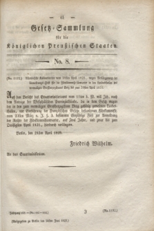Gesetz-Sammlung für die Königlichen Preußischen Staaten. 1829. No. 8 (24 Juni)
