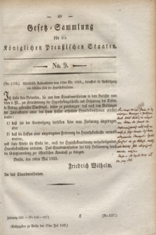 Gesetz-Sammlung für die Königlichen Preußischen Staaten. 1829. No. 9 (17 Juli)