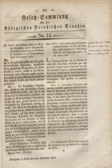 Gesetz-Sammlung für die Königlichen Preußischen Staaten. 1829. No. 14 (14 September)