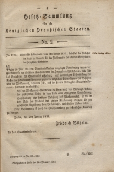 Gesetz-Sammlung für die Königlichen Preußischen Staaten. 1830, No. 2 (6 Februar)
