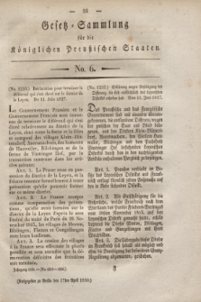 Gesetz-Sammlung für die Königlichen Preußischen Staaten. 1830, No. 6 (17 April)