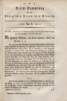 Gesetz-Sammlung für die Königlichen Preußischen Staaten. 1830, No. 9 (2 Juni)