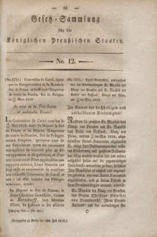 Gesetz-Sammlung für die Königlichen Preußischen Staaten. 1830, No. 12 (1 Juli)